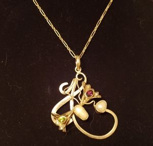 SS orchid garnet peridot freshwater Pearl